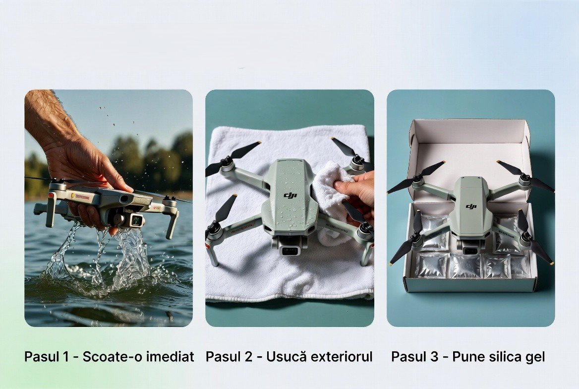 ce faci dacă drona intră în apă